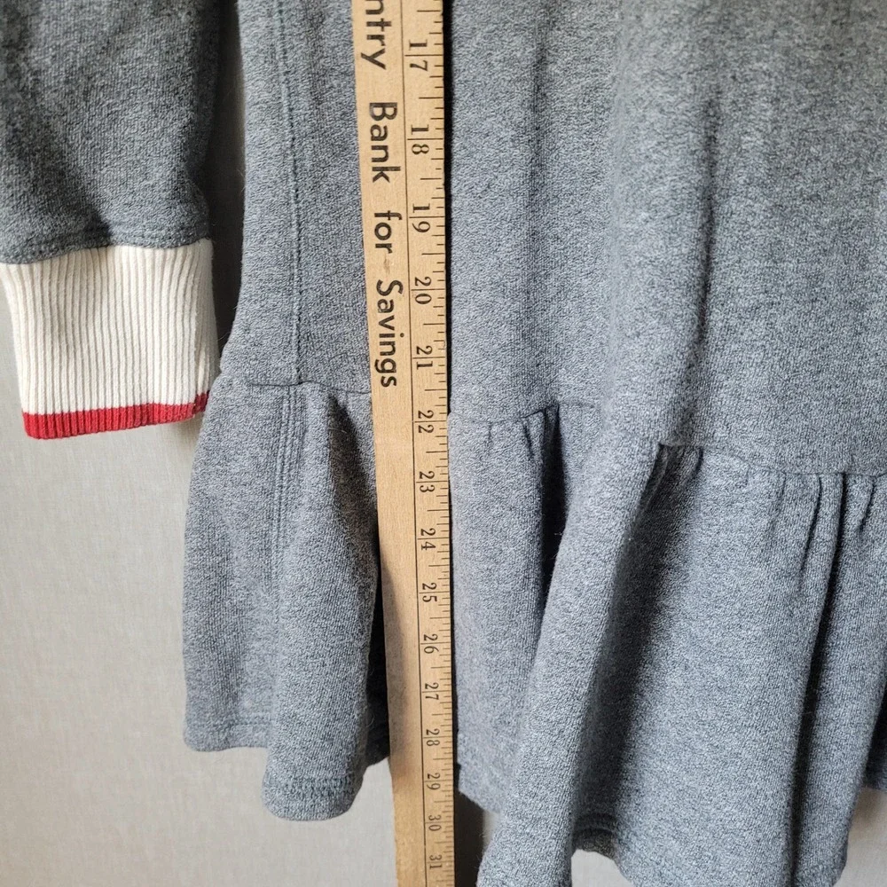 Polo Ralph Lauren Girls Dress M 8 10 Gray Fleece Toggle Neck Preppy Winter Ski